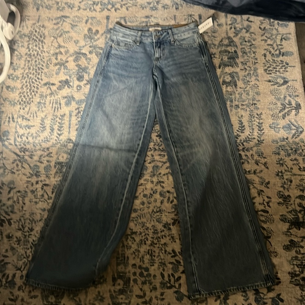 pacsun low rise baggy blue jeans size:22
